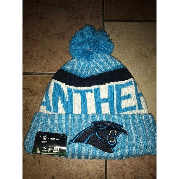 𝅺carolina Panthers New Era‎ Knit Hat - Picture 1 of 7